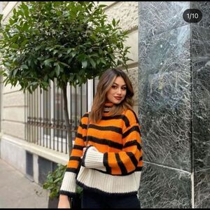 ZARA STRIPED KNIT SWEATER